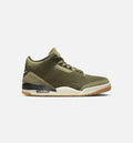 Air Jordan 3 Retro Men's Sneakers - Medium Olive/Sequoia/Neutral Olive/Sail/Total Crimson
