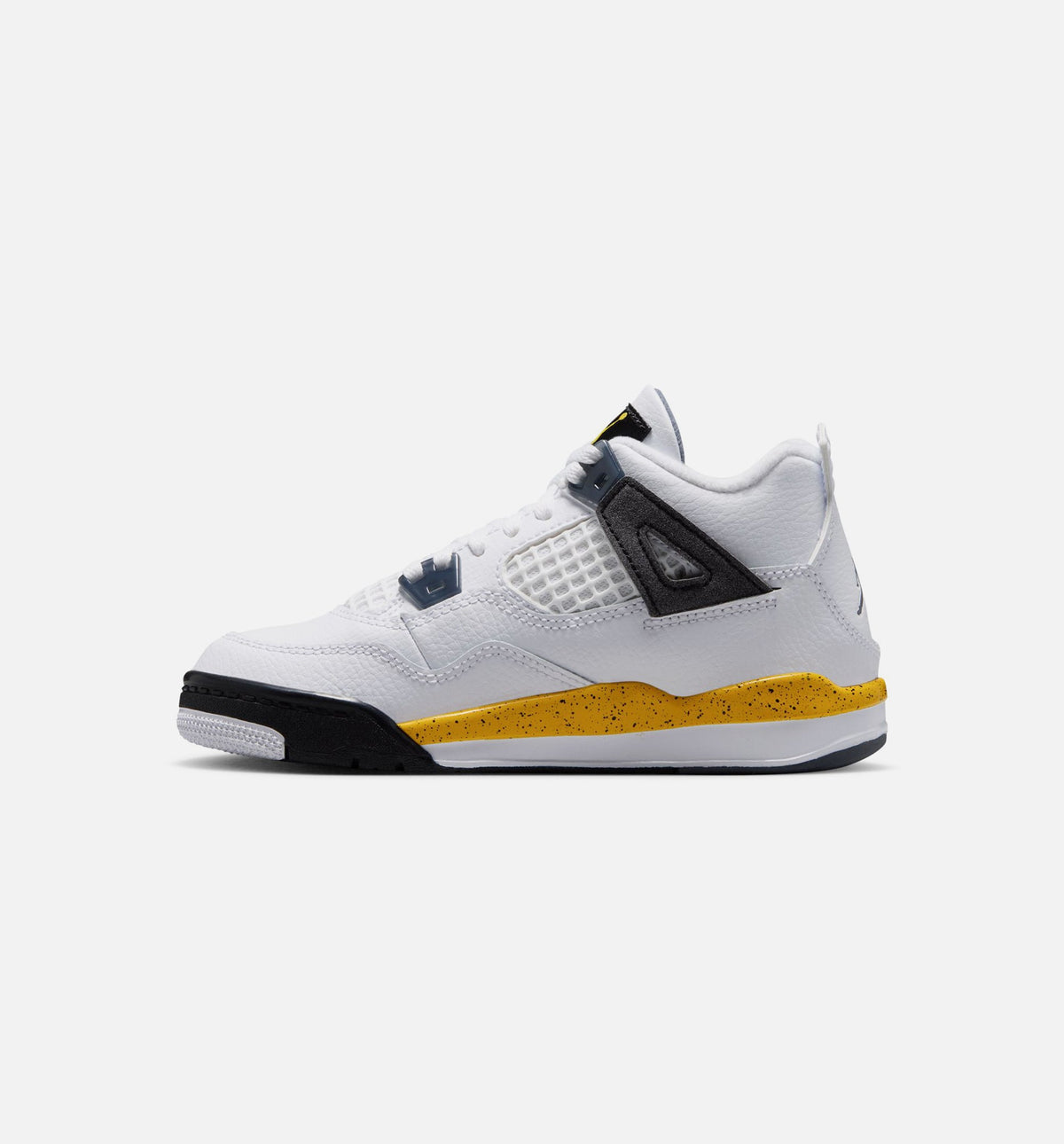 Air Jordan 4 Retro Rare Air Tour Yellow Men's Sneakers - White/Dark Blue Grey/Black/Tour Yellow