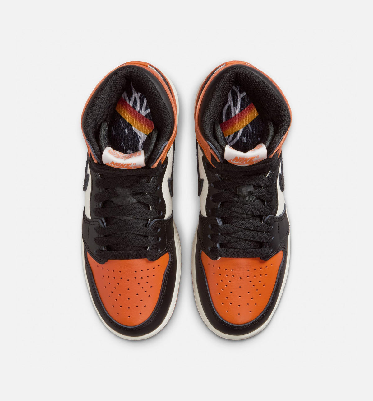 Air Jordan 1 Retro High OG Shattered Backboard Grade School Sneakers - Black/Sail/Starfish