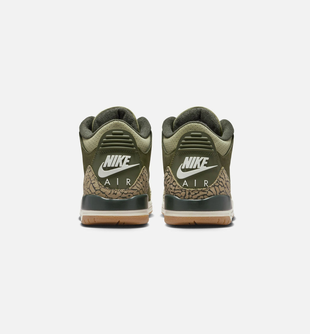 Air Jordan 3 Retro Grade School Sneakers - Medium Olive/Sequoia/Neutral Olive/Sail