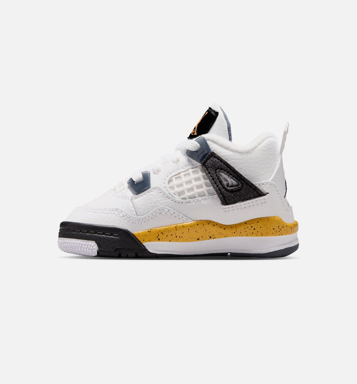 Air Jordan 4 Retro Rare Air Tour Yellow Infant & Toddler Sneakers - White/Dark Blue Grey/Black/Tour Yellow