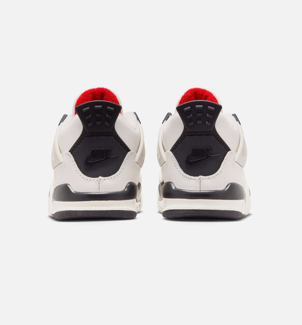 Air Jordan 4 Retro Flight Club Infant & Toddler Sneakers - Sail/Black/University Red