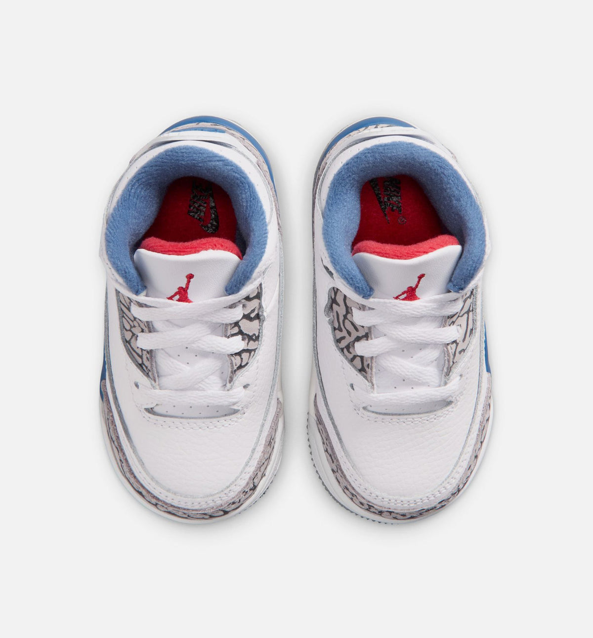 Air Jordan 3 Retro OG True Blue Infant & Toddler Sneakers - White/Fire Red/True Blue