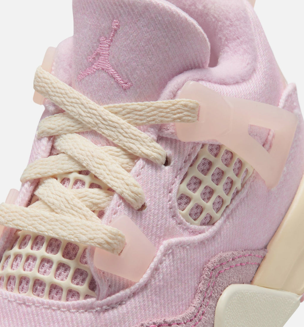 Air Jordan 4 Retro Pink Pearl and Iced Carmine Infant & Toddler Sneakers - Iced Carmine/Coconut Milk/Anthracite/Muslin/Pinksicle