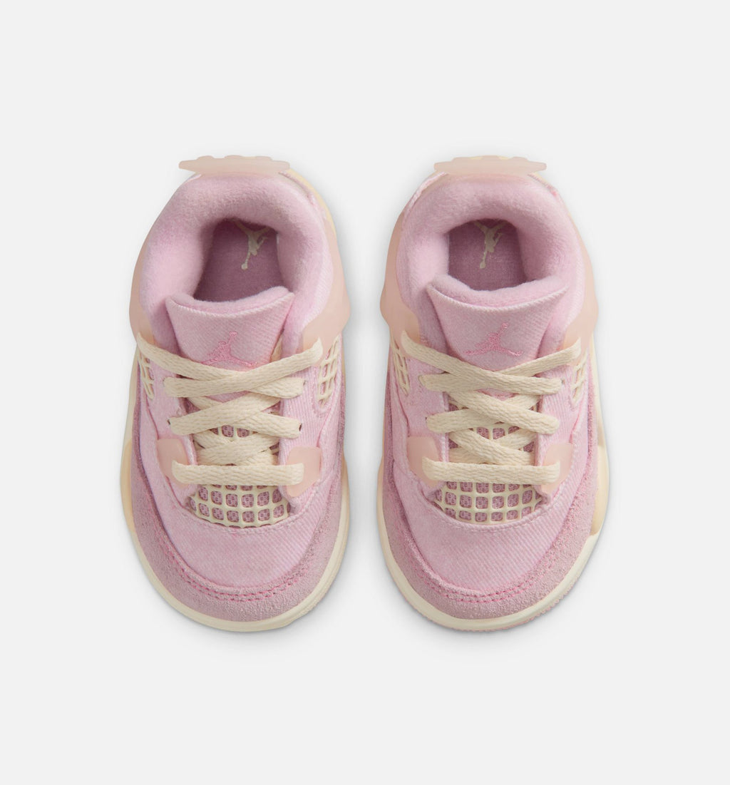 Air Jordan 4 Retro Pink Pearl and Iced Carmine Infant & Toddler Sneakers - Iced Carmine/Coconut Milk/Anthracite/Muslin/Pinksicle