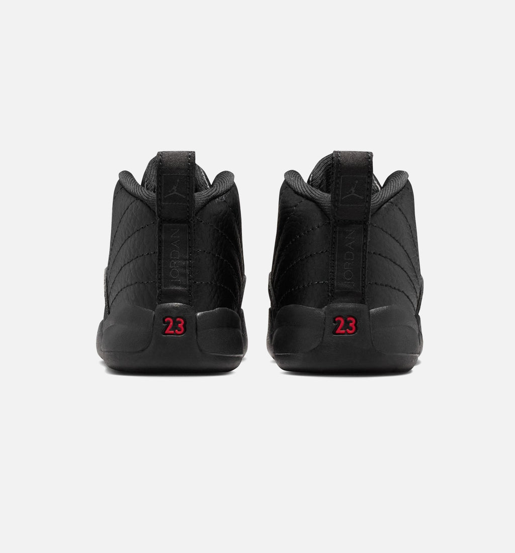 Air Jordan 12 Retro Bloodline Infant & Toddler Sneakers - Black/Varsity Red