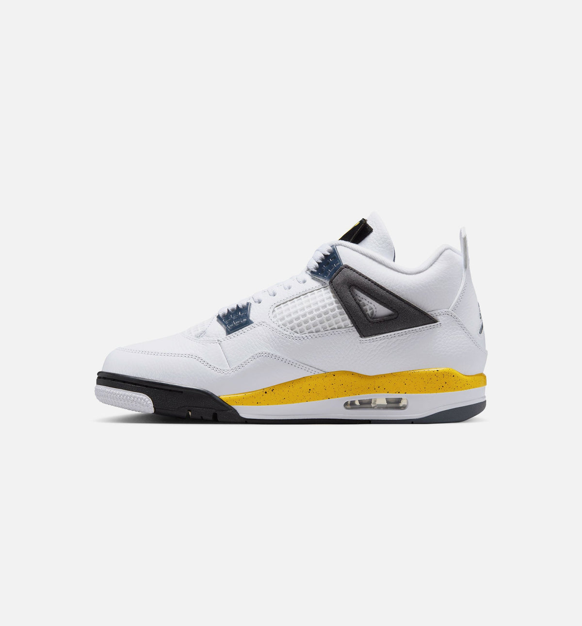 Air Jordan 4 Retro Rare Air Tour Yellow Preschool Sneakers - White/Dark Blue Grey/Black/Tour Yellow